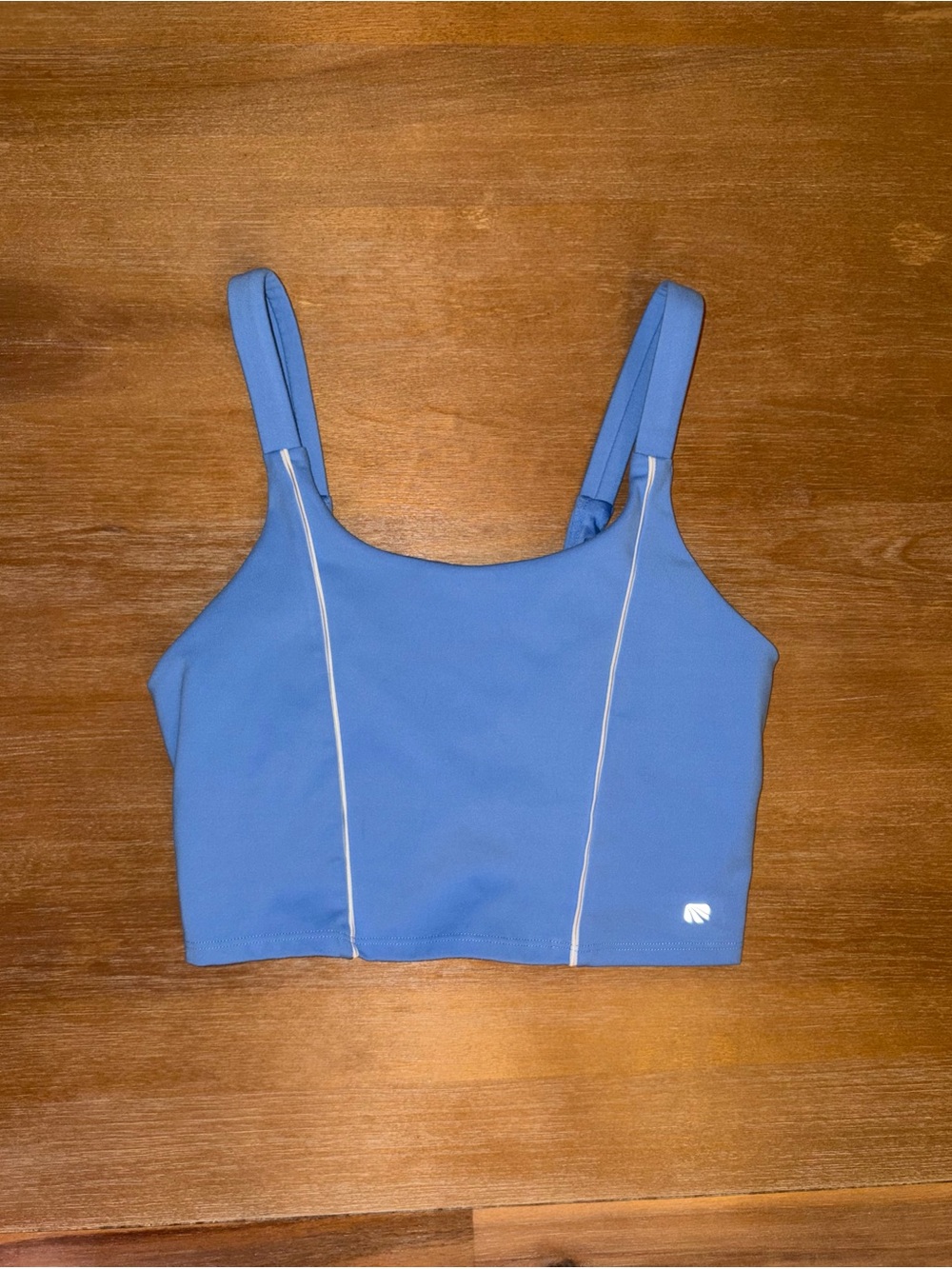 Blue Sports Crop Tank Top